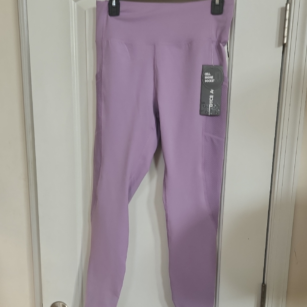 Womens Large Lavender Leggings Nwt